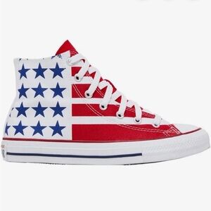 Converse Red and Blue Star High-Top Sneakers
